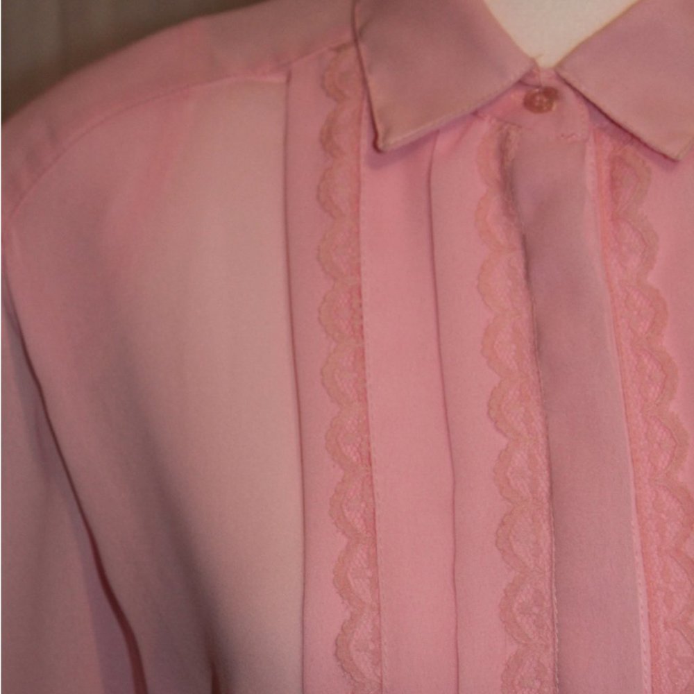 Notations Pink Button Down Blouse - image 5